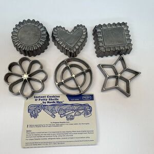 Nordic Ware Cookie Maker Molds Lot of 6